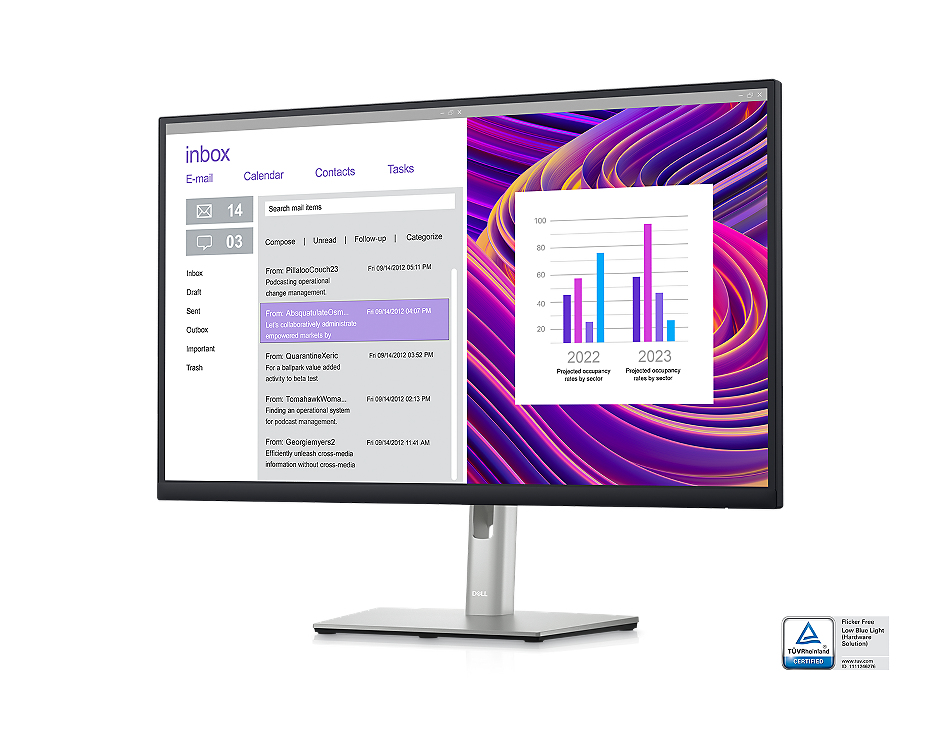 Dell P Series 27 USB-C Hub Monitor - P2723DE comfortable and efficient productivity