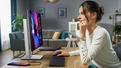 Dell UltraSharp U2724DE computer monitor work vibrantly