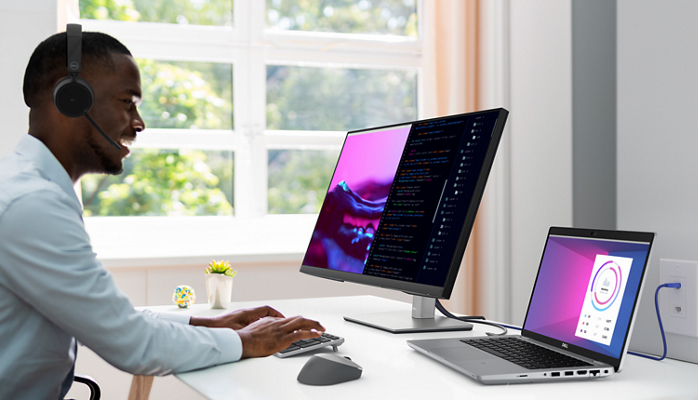 Dell P Series 24 USB-C Hub Monitor - P2423DE a qhd hub monitor optimized for productivity