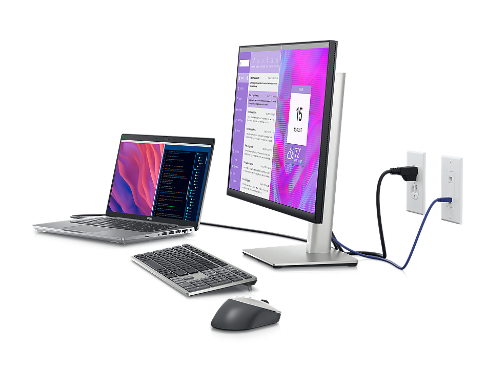Dell P Series 24 USB-C Hub Monitor - P2423DE turn your workspace into an organized productivity hub