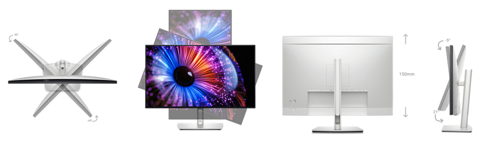 Dell UltraSharp U2724DE computer monitor designed for comfort