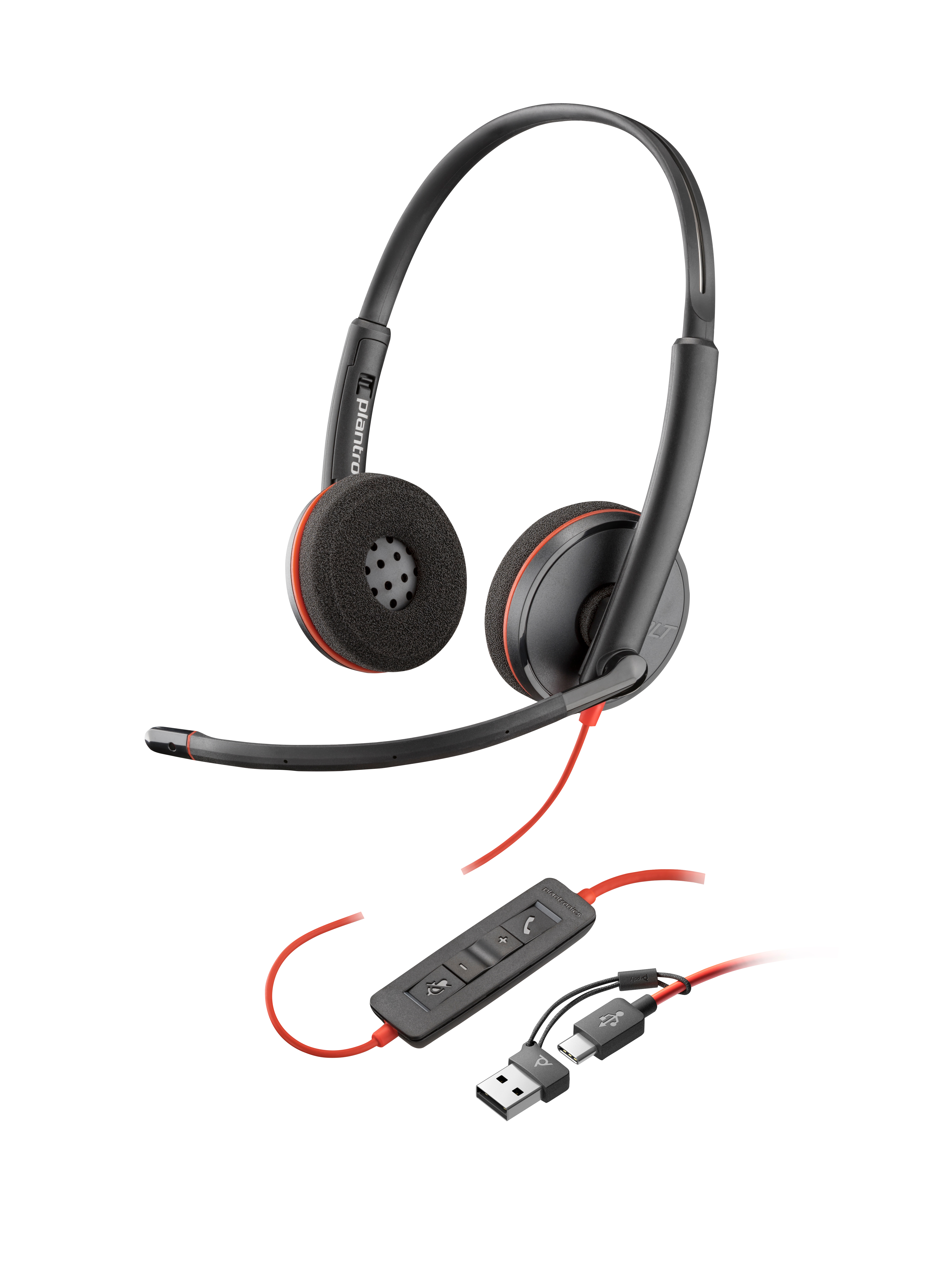 HP Poly Blackwire 3220 Stereo USB-C Headset +USB-C/A Adapter (Bulk) display experience