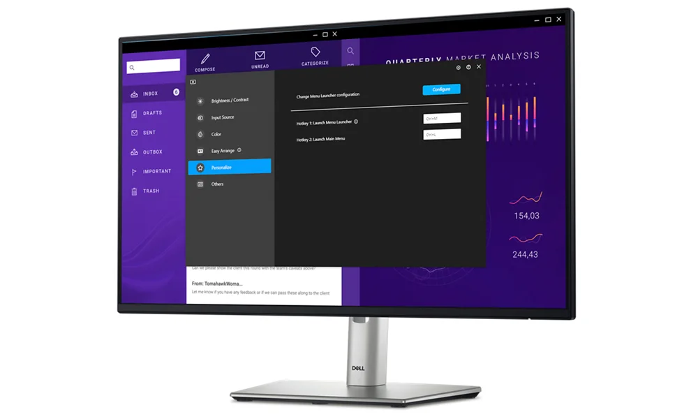 Dell Pro Plus P2425H computer monitor improved dell display manager
